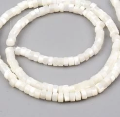 Perles Heishi Rondelles En Nacre 4x2mm (1 Fil)