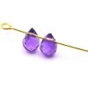 Pendentif Perle Goutte Améthyste Facettes 7x5mm Trou : 0.7mm (2)