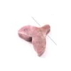 Pendentif Queue De Baleine Sculptée En Rhodonite 15x13mm - Trou: 1mm (1)