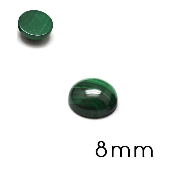 Cabochon Rond Malachite Naturelle 8mm (1) 1 Cabochon Rond Malachite Naturelle 8mm (1)