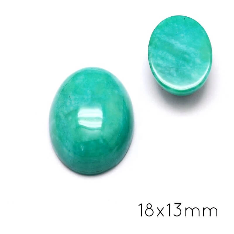 Cabochon Ovale Amazonite Imitation 18x13mm (1) 1 Cabochon Ovale Amazonite Imitation 18x13mm (1)