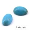 Cabochon Ovale Turquoise Synthétique 6x4mm (2)
