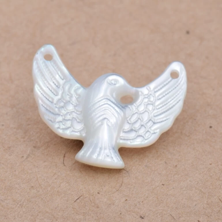 Pendentif Nacre Sculpté Oiseau Aigle Condor 14.5x18mm-Trou : 0.8mm (1) 1 Pendentif Nacre Sculpté Oiseau Aigle Condor 14.5x18mm-Trou : 0.8mm (1)