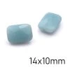 Perle Rectangle Amazonite à Facettes 14x10mm - Trou: 1mm (1)