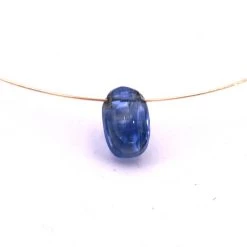 Pendentif Perle Ovale Facettes Cyanite Bleu 7-8x5-6mm (1)