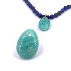 Pendentif Goutte Amazonite Naturelle 14x10mm Trou: 0.9mm (1)