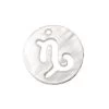 Pendentif Charm Rond Nacre Blanche Signe Astrologique Capricorne 12mm (1)