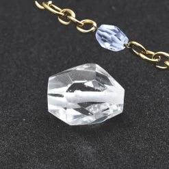 Perle Ovale à Facettes En Cristal De Roche 20x17mm - Trou: 1.5mm (1)