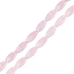 Perle Grain De Riz En Quartz Rose 4x8mm Sur Fil (1)