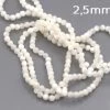 Perle Ronde En Nacre Blanche Naturelle 2,5mm, Trou: 0,6mm - Fil 39cm (1)