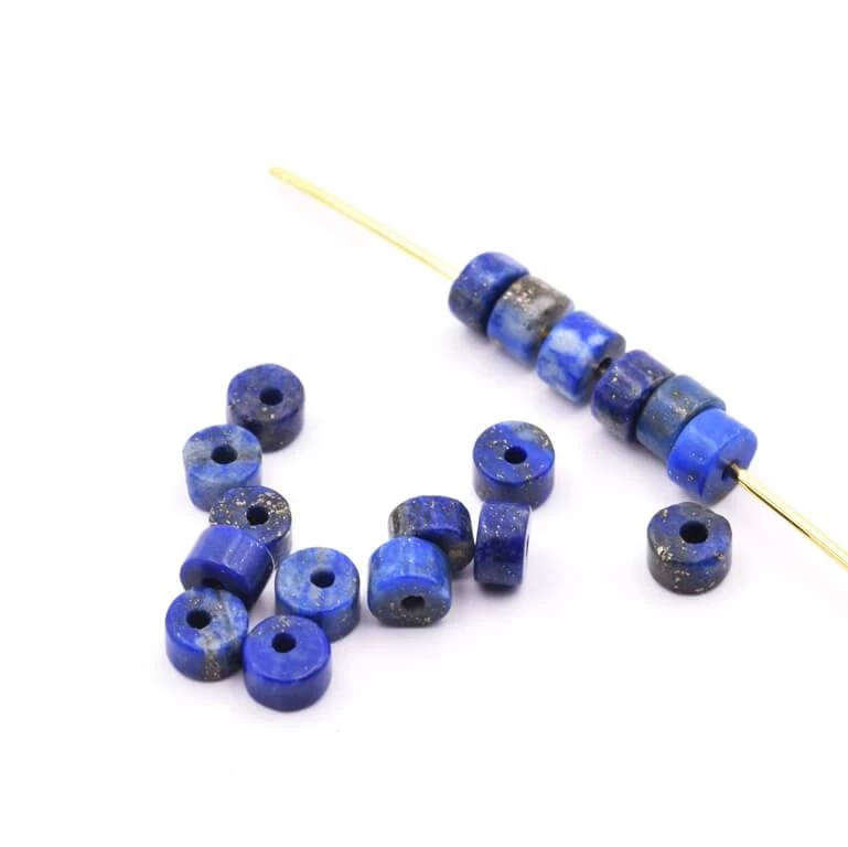 Heishi Rondelle En Lapis Lazuli Naturel 4x2mm (20) 1 Heishi Rondelle En Lapis Lazuli Naturel 4x2mm (20)
