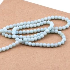 Perles Rondes Amazonite 3mm - Trou: 0.5mm (1 Fil - 40cm)