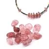 Perles Heishi Lamelles Polies En Quartz Fraise 13x9mm (10)