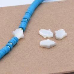 Perles En Nacre Blanche Naturelle Main De Fatma 10x8mm -Trou : 0.7mm (3)