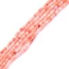 Perle Ronde Facettes Aventurine Rose 2-2.5mm (1 Fil-40cm)