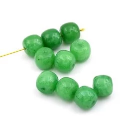 Perles Large Rondelle Jade Malais 10x9mm-Trou :1.2mm (10)