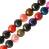 Perle Agate De Feu Ronde Multicolore 4mm Sur Fil (1)