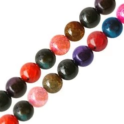 Perle Agate De Feu Ronde Multicolore 4mm Sur Fil (1)