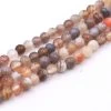 Perles Rondes En Agate D'Afrique 4mm -Trou: 0,8mm - Fil 39cm (1)