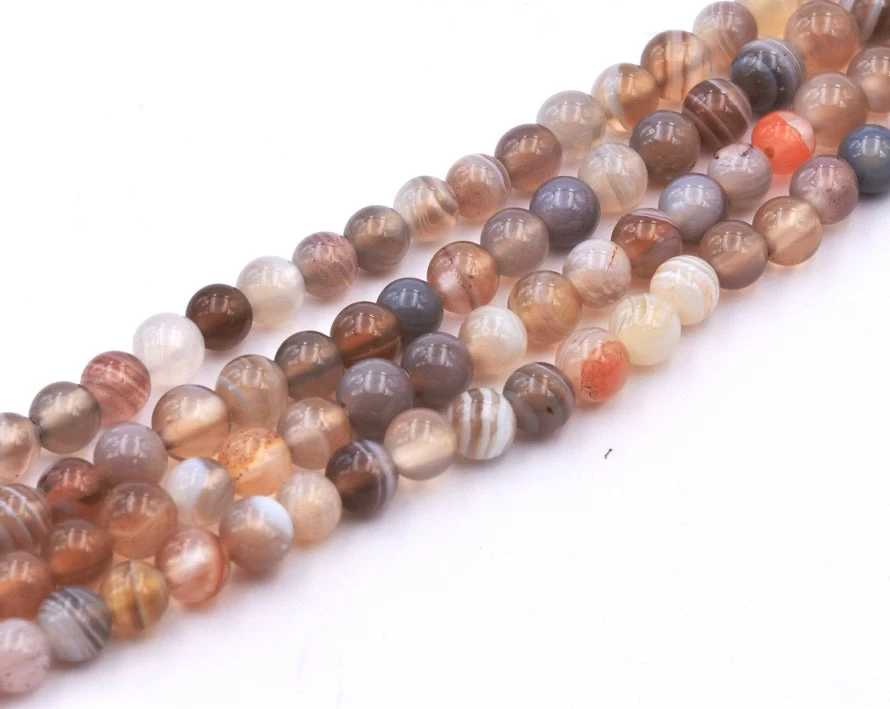 Perles Rondes En Agate D'Afrique 4mm -Trou: 0,8mm - Fil 39cm (1) 1 Perles Rondes En Agate D'Afrique 4mm -Trou: 0,8mm - Fil 39cm (1)