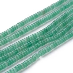Perles Heishi Rondelles Aventurine 4x2,5mm - Fil 38cm (1 Fil)