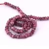 Perles Ovales à Facettes Jade Naturel Teinté Rhodonite - 4x2.5mm (1 Rang - 35cm)