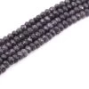 Perles Rondelles Facettes Jade Teinté Gris 4mm-Trou:0.5mm (1 Fil-34cm)