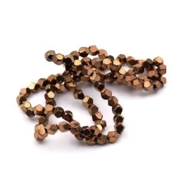 Perles Polygone En Hématite Synthétique Bronze 4mm (1 Fil-38cm)