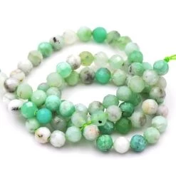 Perle à Facette En Chrysoprase 5mm - Trou: 0.7mm (1 Fil-38cm)