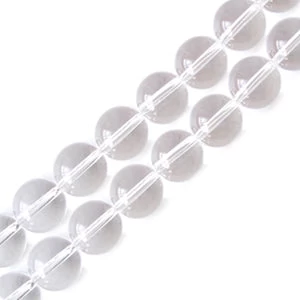 Perles Rondes Cristal De Quartz 6mm Sur Fil (1) 1 Perles Rondes Cristal De Quartz 6mm Sur Fil (1)