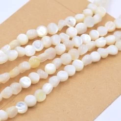 Perles Nuggets Nacre Coquillage Naturel 6x4~5mm (1fil-39cm)