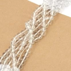 Perle Ronde Cristal De Quartz 4.5mm - Trou 0.6mm - 83 Perles (1 Fil-33cm)