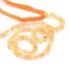 Perle Bouton Bicone En Citrine 3-4x2-3mm - Trou: 0.5mm (1 Fil-34cm)