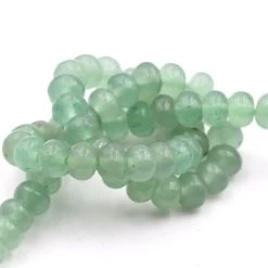 Perles Rondelles Donuts Aventurine 8x5mm - Trou: 1mm (1 Fil-38cm)