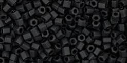 Cc49f - Perles Toho Hexagon 2.2mm Opaque Frosted Jet (10g)