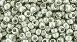Cc714f - Toho Beads 8/0 Metallic Frosted Silver Argent Mat (10g)
