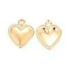 Breloques Coeur En Acier Inoxydable Doré OR -10,5mm (2)