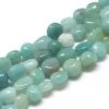 Perles Forme Nugget Arrondi Amazonite 8-12mm Trou 0.8mm(1 Rang)