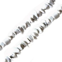 Perles Chips Howlite Blanc 6mm Sur Fil (1)