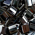 Cc464 - Perles Miyuki Tila Light Gunmétal 5mm (25)