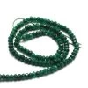 Perle Jade Teinté Vert Profond Rondelle à Facettes 4X2.5mm - Trou:1mm (1 Rang)