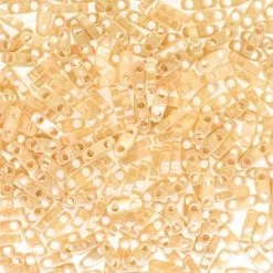 Cc593 - Perles Miyuki QUARTER Tila Darl Beige Ceylon 1.2mm (50 Beads)