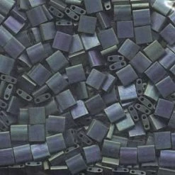 Cc2064 - Perles Miyuki Tila Mat Metal Blue Green 5mm (25 Beads)