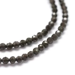 Perles Noires Obsidienne à Facettes, 2mm, Trou: 0.5mm, 165 Pcs/fil, (38 Cm) (1) -Magasin D'accessoires De Mode original 30bf1f55 869a 47ce 8088 8e4a9490384c