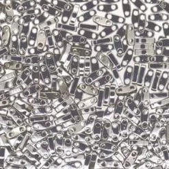 Cc194 -Miyuki QUARTER Tila Perles Palladium Plated 1.2mm (25 Perles)