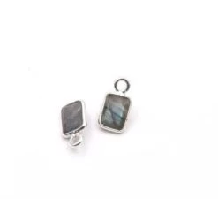 Petit Pendentif Rectangle Labradorite Sertis Argent 925 8x4mm (1)