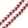 Perles Rondes Jaspe Rose 4mm Sur Fil (1)