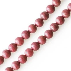 Perles Rondes Jaspe Rose 4mm Sur Fil (1)