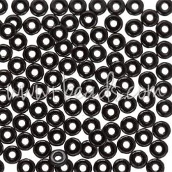 O Beads 1x3.8mm Jet (5g)