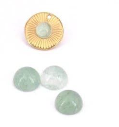 Cabochon Rond Aventurine 6mm (2)